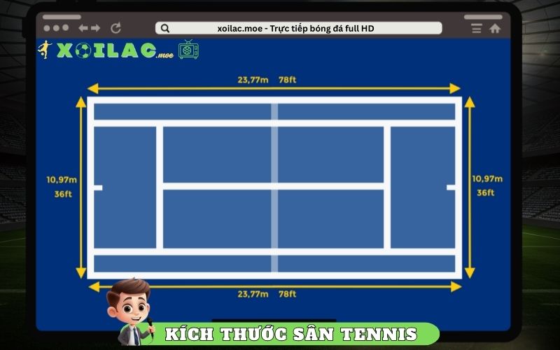 Kích Thước Sân Tennis Chuẩn Quốc Tế